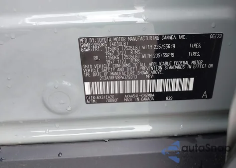 2023 Toyota Rav4 Xle Premium из США, поврежденный, VIN 2T3A1RFV8PW379313